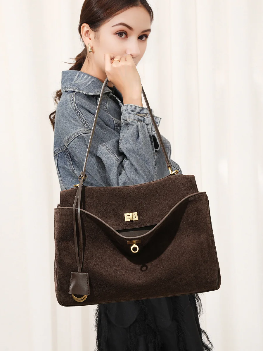 Tas Kulit Asli Suede Wanita Mu - Luxury Bags Tote ulasan dan harga