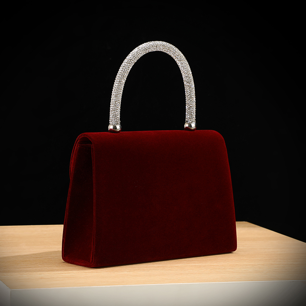 Tas tangan beludru baru dengan - Luxury Bag Collection ulasan dan harga